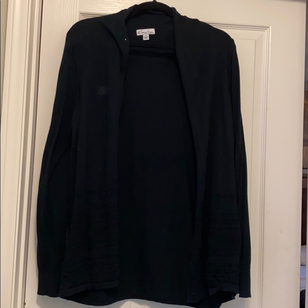 Black cardigan sweater